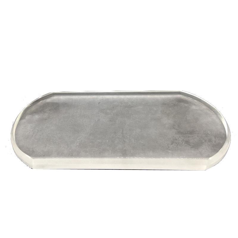 Modern Metal Disc Ornaments Oval Crystal Tray Wine Cabinet Restaurant Furnishings Chinese Model Room Soft Decorations