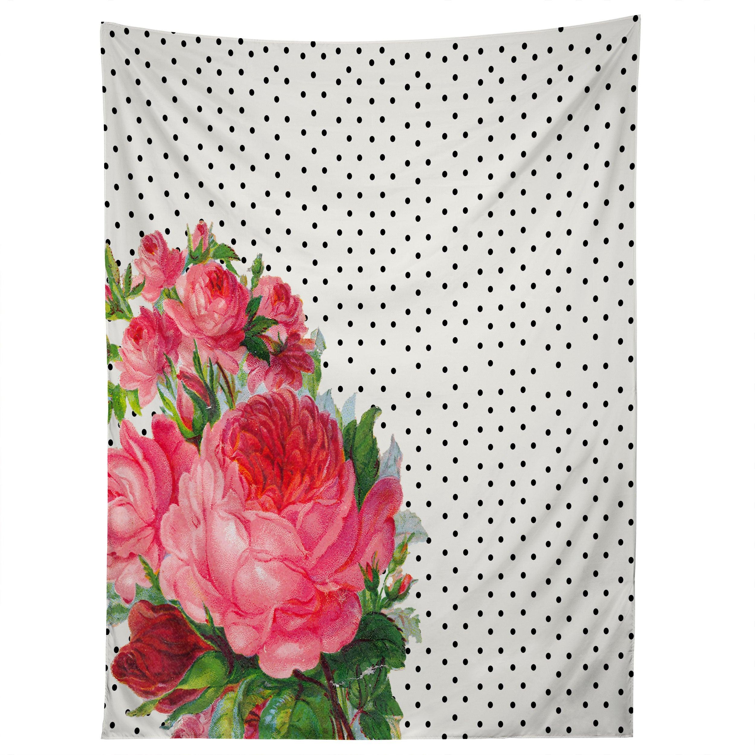 FLORAL POLKA DOTS tapestry 75x100