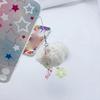 Soft Hair Ball Phone Chain Ornament Pretty Star Keyring for Mobile and Purse