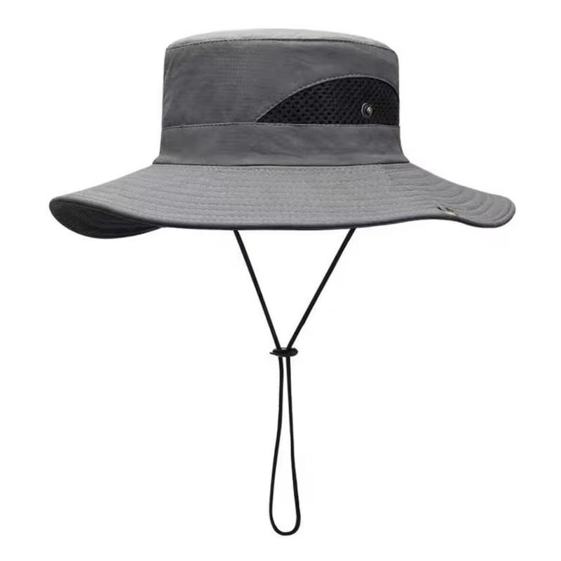 Men's UV Resistant Fisherman Hat, Outdoor Sun Protection Sunshade Hat, Large Brim Breathable Hiking Hat