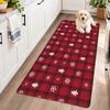 Flannel Kitchen Mat Christmas Soft Area Rug Non Slip Floor Carpet Home Decoration