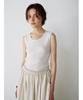 Ninnis Trimming Sleeveless Knit Top (Ivory)