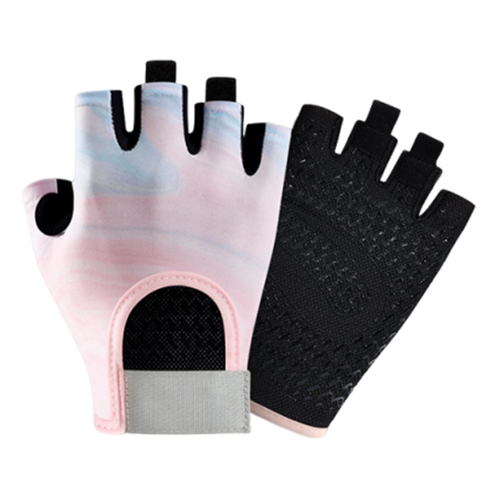 Outdoor Sports Gloves Non-Slip Fitness Protect Gloves Wear Resist Cycling Half-Finger Glove for Climbing Exercises Gym Lifting
