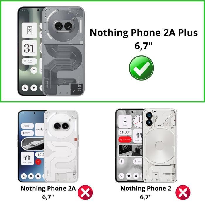 Screen Protector - Phonillico® - Nothing Phone 2A Plus - Tempered Glass - 2 Pack - Scratch Resistant