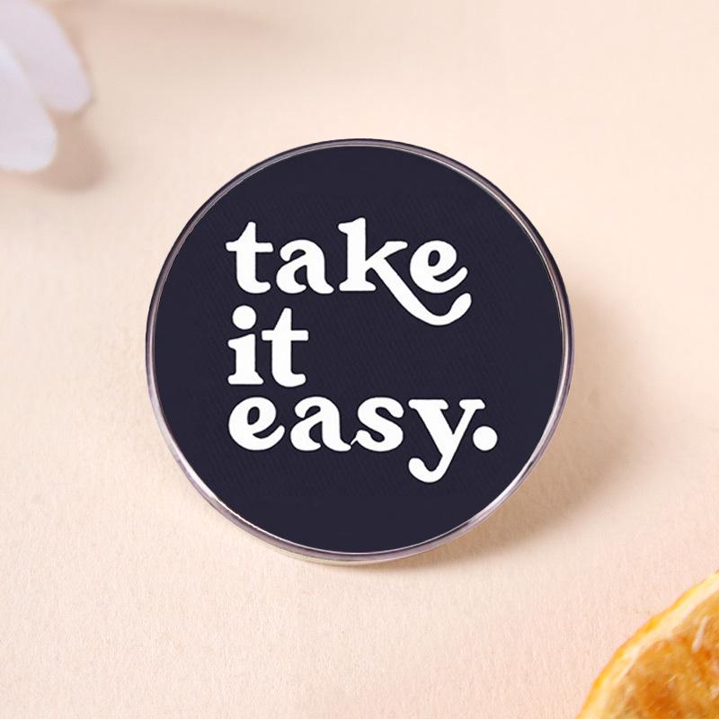 Inspirational Mental Health Awareness Brooch - Positive Living Metal Pin Accessory