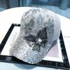Sequin Baseball Cap for Women and Men, Summer Mesh Back, Rhinestone Butterfly, Fashion Sun Hat, Universal for Men and Women, Short Brim