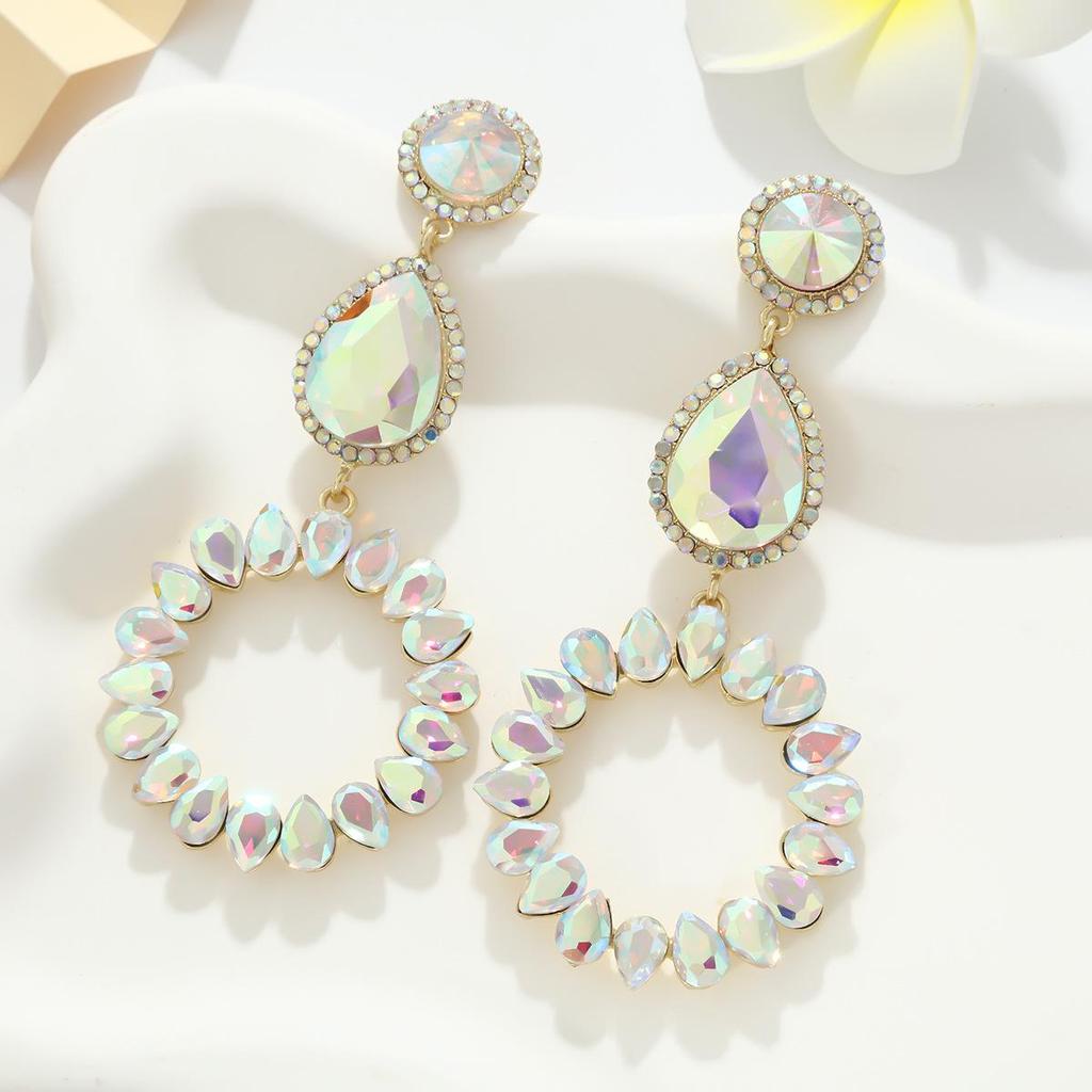 Japanese-Korean Exaggerated Waterdrop Earrings: Elegant High-End Masquerade Accessories