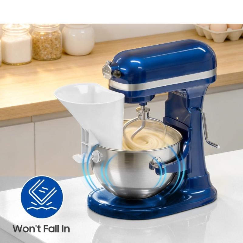 Practical Plastic Mixing Bowl Funnel Pouring Chutes Attachment Mixer Replacement Part Suitable for Most Stand Mixers