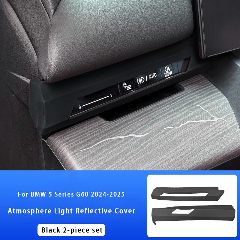 Dla BMW Serii 5 G60 2024-2025 Panel Deski Rozdzielczej Konsoli Środkowej Obie Strony Oświetlenie Atmosferyczne Odblaskowa Silikonowa Osłona Ochronna