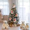 Christmas Polar Bear Plush Ornament White Fluffy Stuffed Animal Cute Winter Tree Decor for Holiday Xmas Party