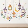Aquarell Pflanze Blume Mond Anhänger Lampe Hängendes Ornament Wohnzimmer Eingang Wanddekoration Wandaufkleber