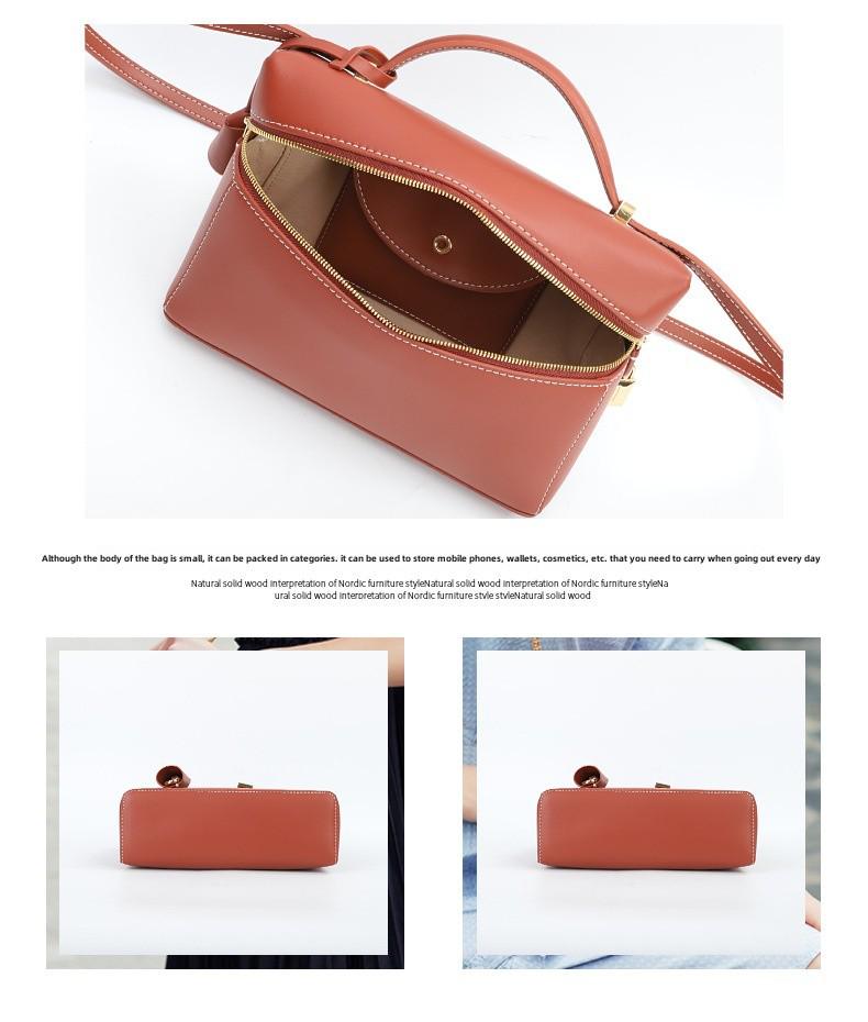 Women's High-Grade Retro Leather Underarm Lunch & Cosmetic Bag - 2025 Fashion Versatile Handheld Style