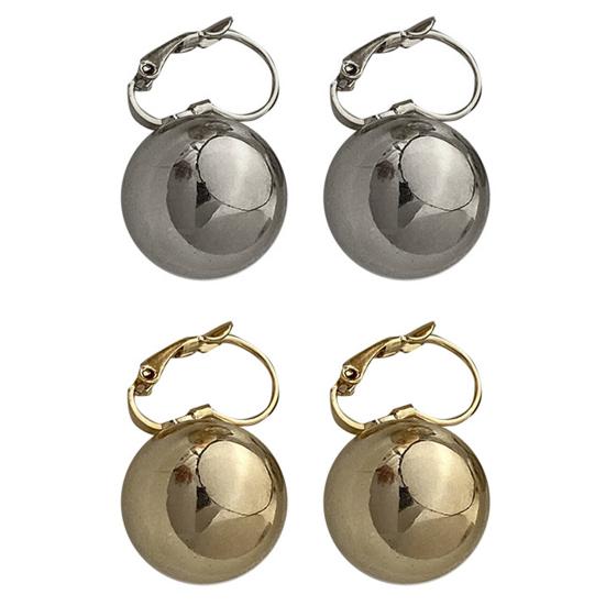 1 Pair Ball Dangle Earrings for Women, Metal Round Ball Drop Earrings, Sliver Gold Plated Jewelry Gifts