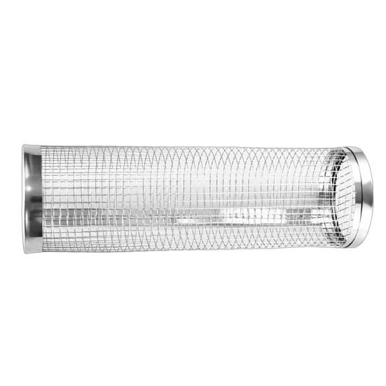 Rolling Grill Basket Stainless Steel Meat Shrimp Vegetables BBQ Grilling Net