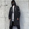 Herr Mellanlång Huvförsedd Vindjacka: Trendig Koreansk Stil Hip Hop Cape, Stor Storlek, för Höst/Vinter