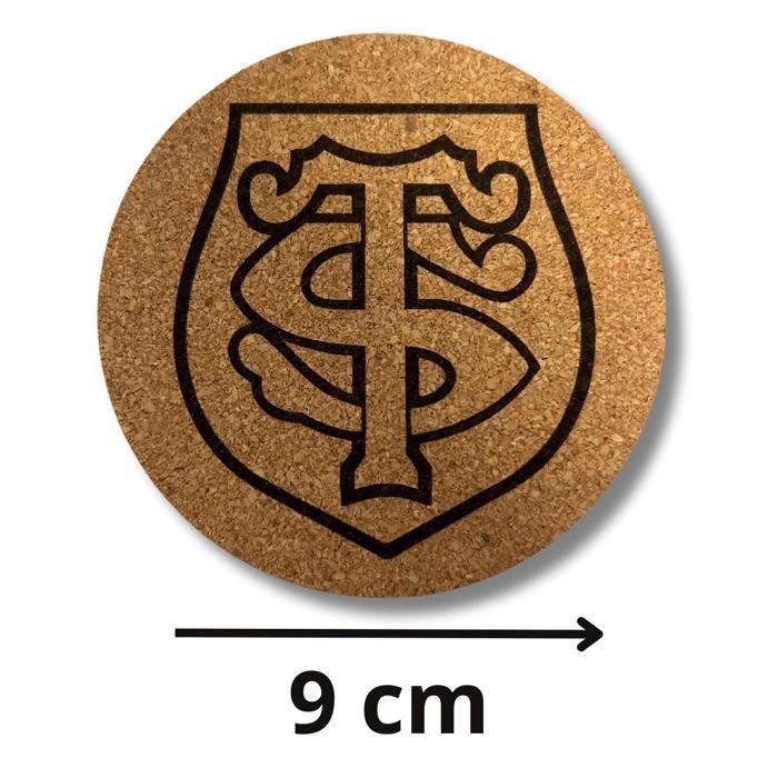 Lot de 10 Dessous de Verres Stade Toulousain Rugby en Liège, Sous verre, 9 cm, Verres, Bière, Cocktails, Cadeau, Apéritif Soirée