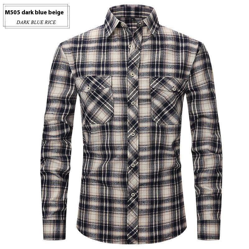 Cozy Up Men's Casual Plaid Flannel Long Sleeve Button Down Shirt