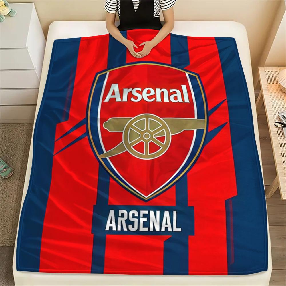 Arsena Team Logo Print FlAannel Blanket, High Quality Comfortable for All Seasons, Home Decor, Warmth and Comfort