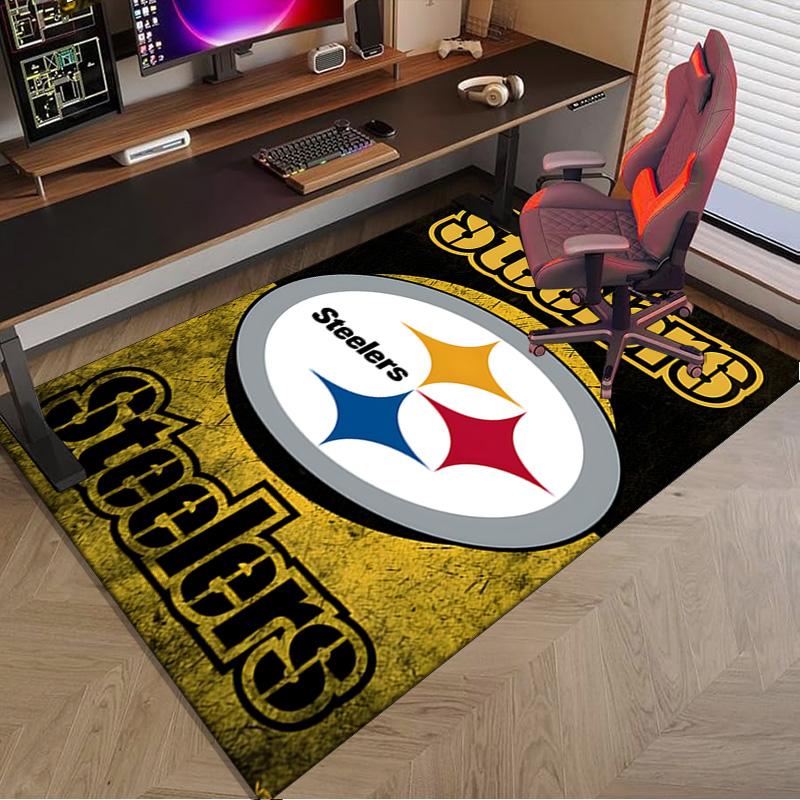 Pittsburgh Football  Area Rug for Office, Chair Rug, Decorative Carpet Livingroom Mat, Large Size Fan gifts Christmas gifts