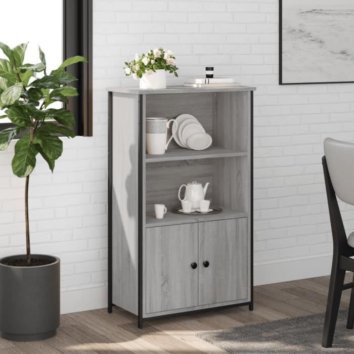 VidaXL Buffet haut sonoma gris 62x32x103,5 cm bois d'ingénierie 834218