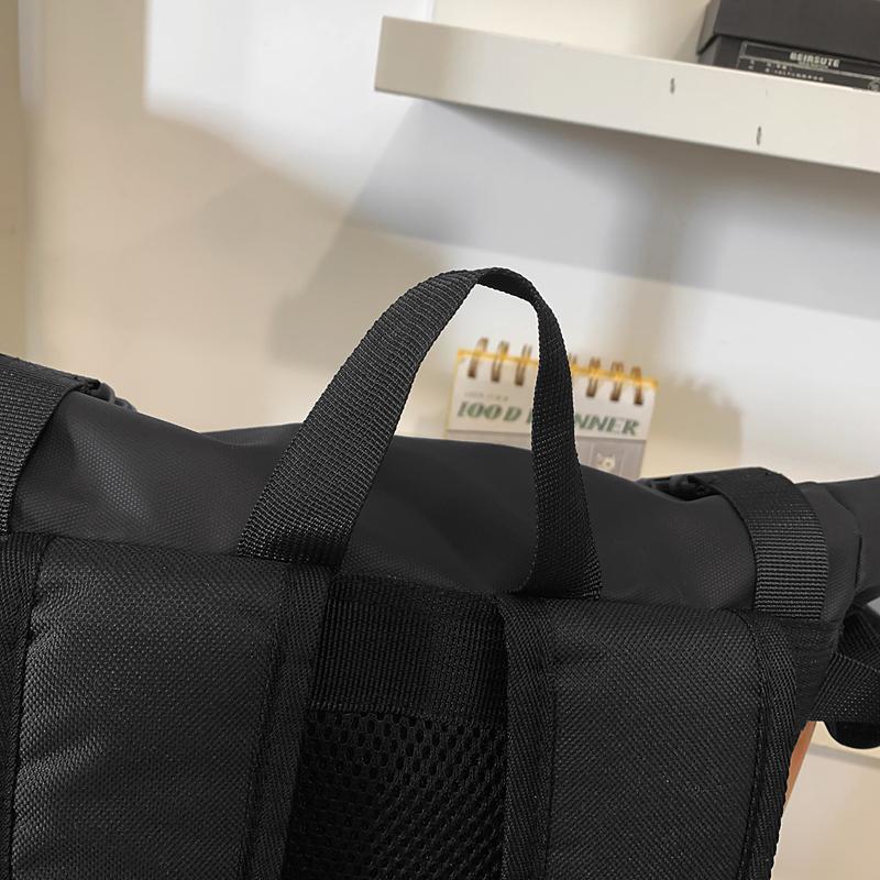 Splicing Waterproof Roll-Up Backpack Men Large Capacity Travel Bag Lightweight Sports Fitness Bag