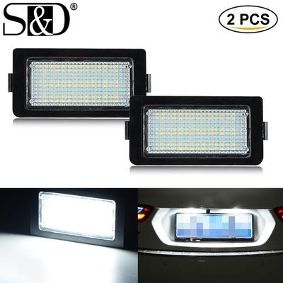 2 Stücke LED Anzahl Kennzeichenleuchten OBC Fehlerloses Licht Für BMW E38 7 Serie 728i 730i 730d 740i 740d 740iL 750i 750iL 1995-2001 24SMD 2835 Auto Lampe