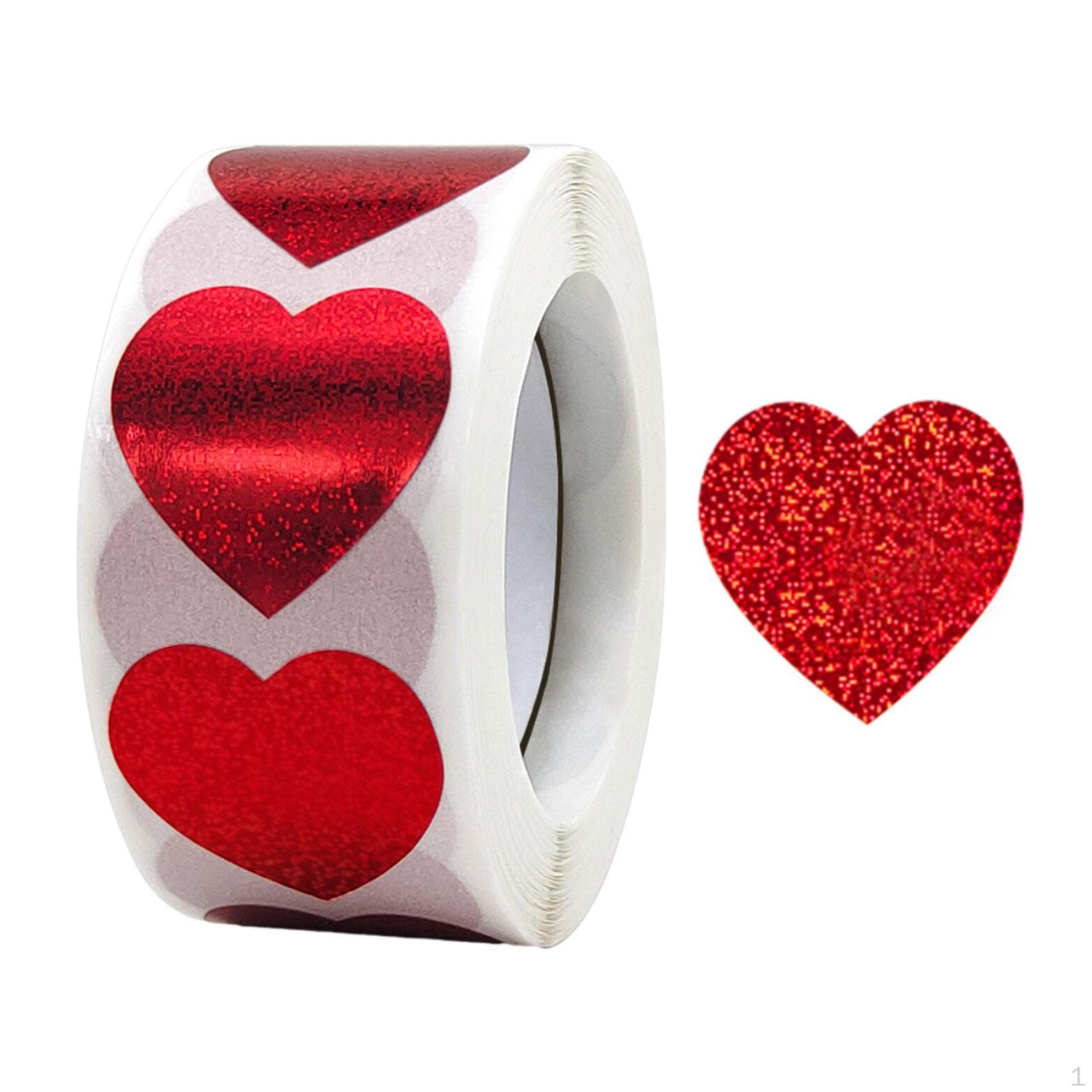 

500 штук наклеек в форме сердца рулонная бумага этикетка любовь герметизация для стены Style F