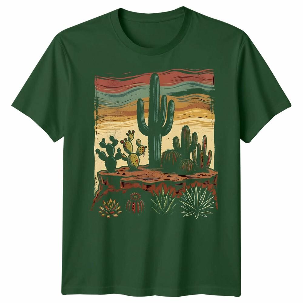 Retro Desert Cactus Unisex T Shirt Southwest Boho Plant Lover Unisexs Unisexs Tee