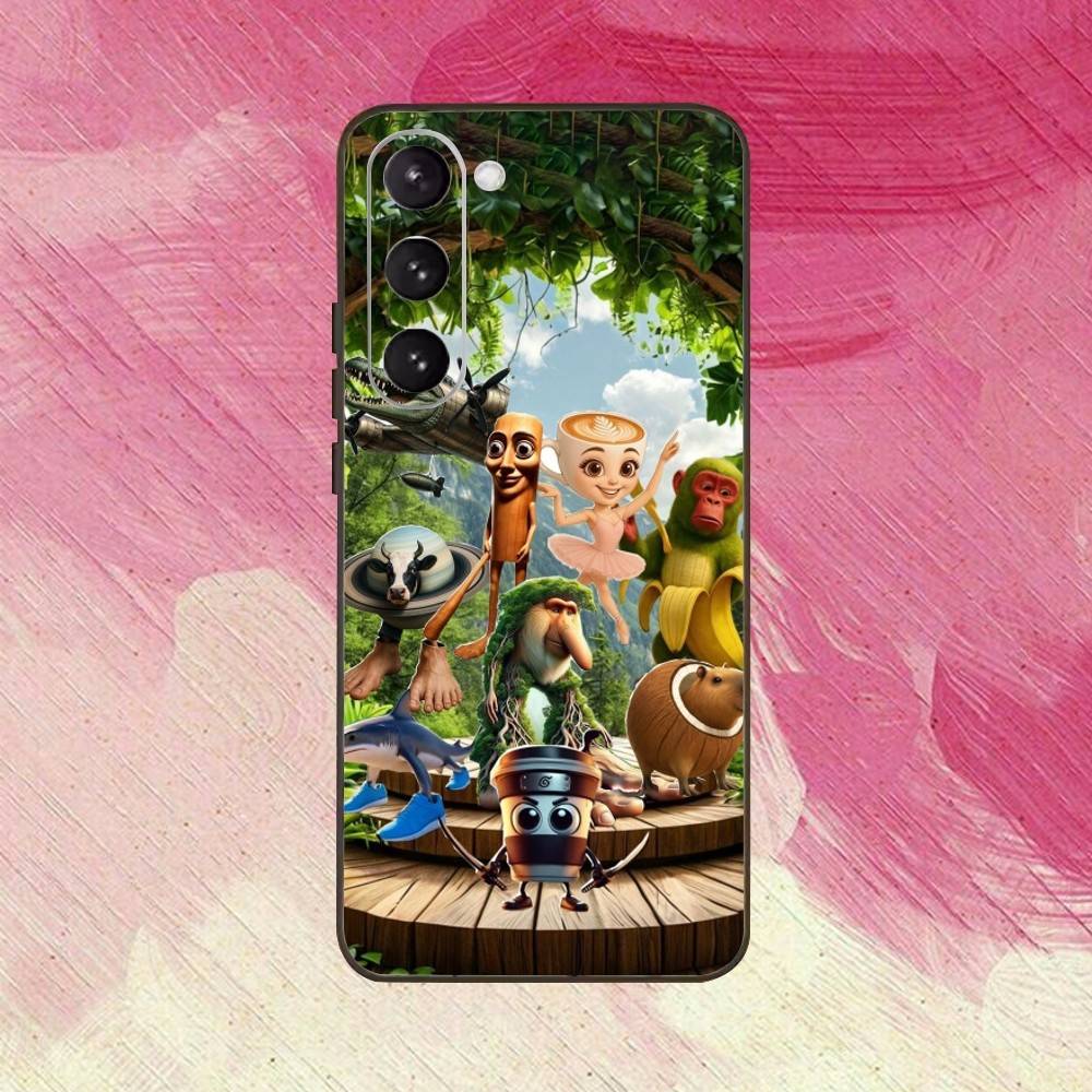 

Italian Brainrot Tung Tung Phone Case For Samsung Galaxy A73,A72,A71,A70,A53,A52,A51,Others Soft Black Cover Samsung a41