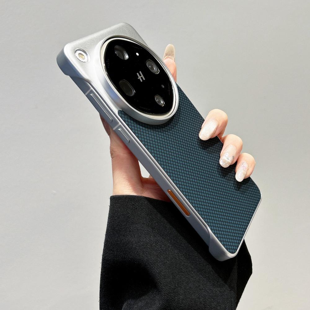Luxury Kevlar Texture Slim Borderless Metal Plated Bumper Case For OPPO Find X9 X8 Pro Ultra for MagSafe Drop Protection Shell