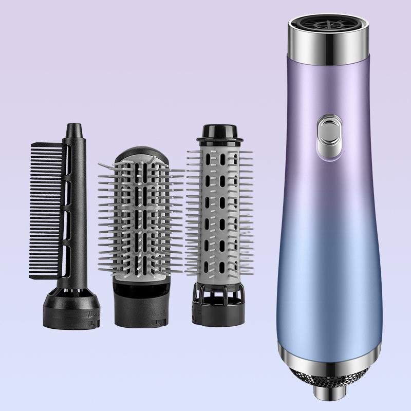 3-in-1 Haartrockner Tragbarer Kamm Ionischer Haarstreckbürste Heißluft Locken für Haarroller Föhn Schnelltrocknender Haarwickler Lockenwickler