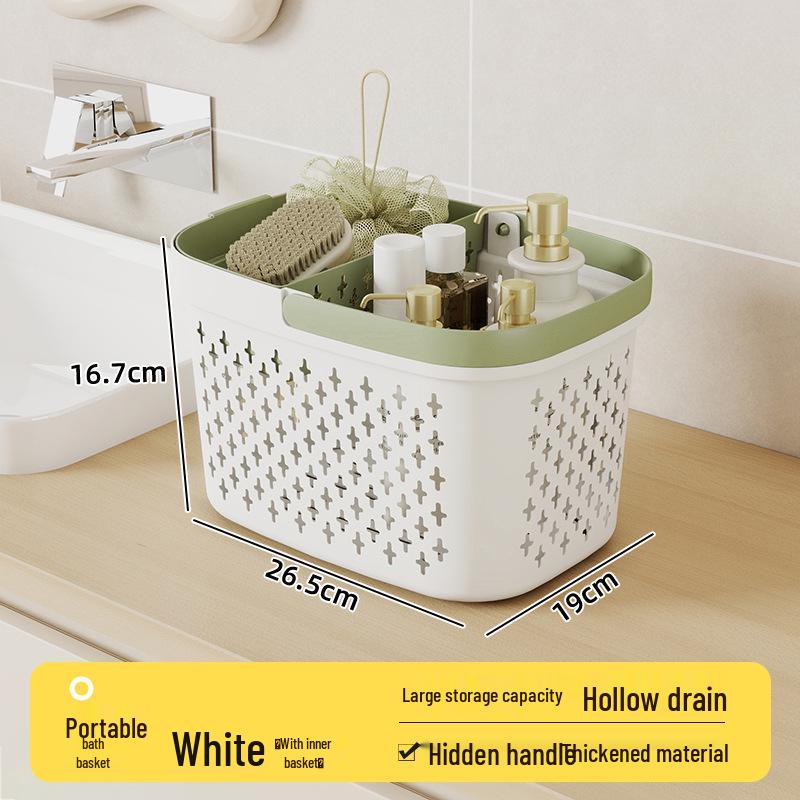 Shower Caddy Tote for Student Toiletries and Dorm Bath Storage