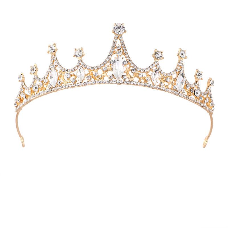 Crystal Diamond Crown Headband: Luxurious Bridal & Banquet Hair Accessory