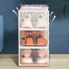 Transparent Building Block Style Shoe Storage Box - Dustproof Plastic Organizer Cabinet for Home