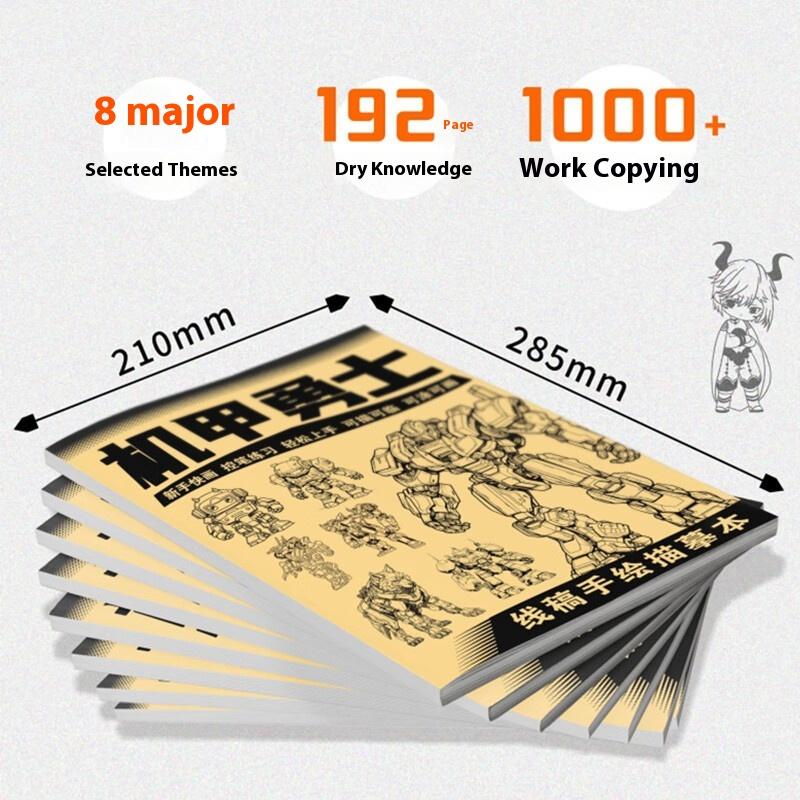 1Pcs 48 Pages Simple Hand-Drawn Outlines Anime Character Line Art Drawing Book For Beginners Tracing & Practice Painting