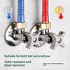 1 Set Thickened Triangle Valve For Hot And Cold Water Stainless Steel Bathroom Quick Opening Triangle Valve Faucet Accessories
