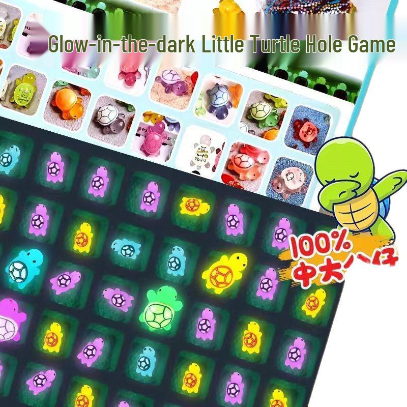 Luminous Turtle Game: Blind Box Figurine and Scratch-Off Lucky Draw Toy for Girls
