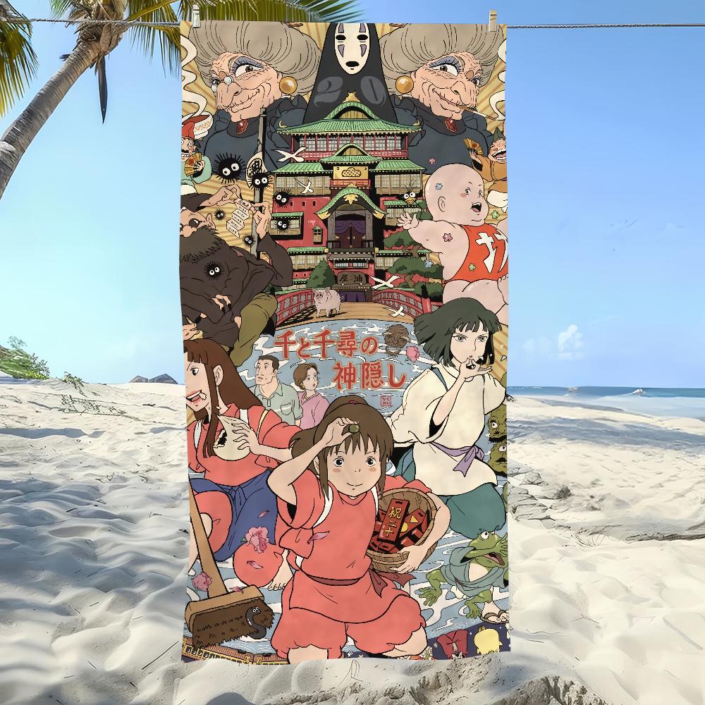 

Classic Anime S-Spirited A-Away Girl Towel Soft Pool Gift For Travel Gym Shower Camping Quick Dry Sports Large Beach Towel W30*H60(CM)