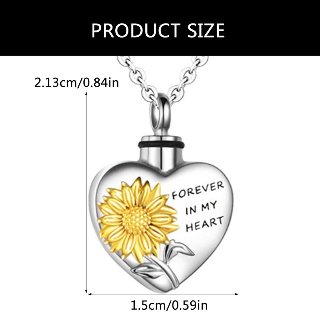 Memorial Necklace Ashes Container Locket Cremation Neck Jewelry for Ashes/Hair Elegant Locket Necklace for Women Men