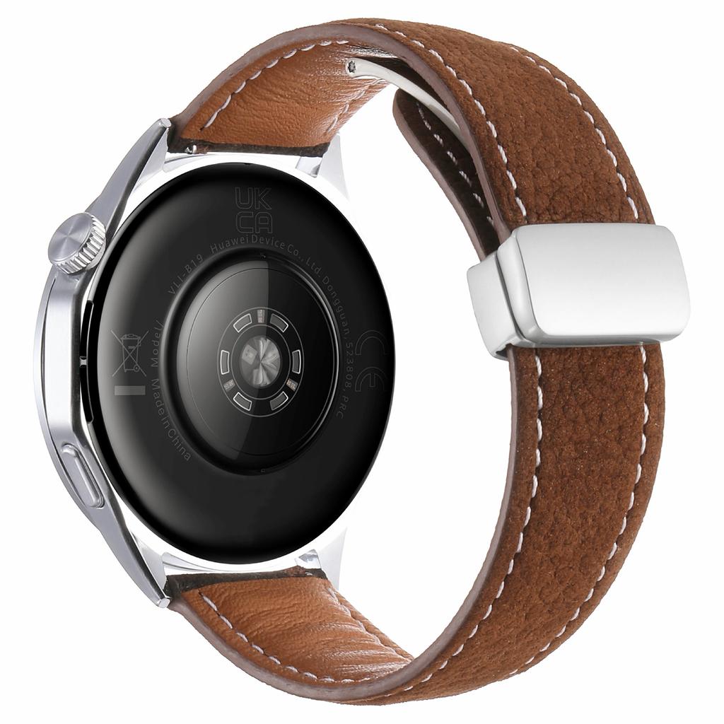 22-мм магнітна застібка Ремінець для годинника Huawei Watch GT 6/5/5 Pro/4 46 мм Масляниста воскова текстура лічі Натуральна шкіра