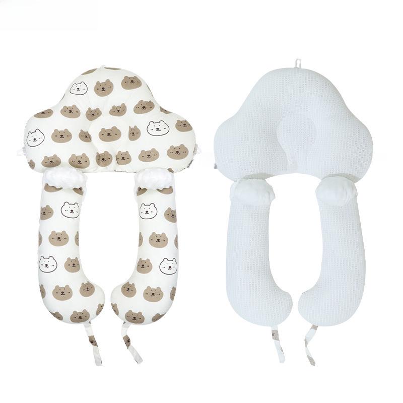 Multifunctional Baby Shaping Pillow: Corrects Head Deviation, Detachable, Washable, Anti-Startle, Breathable Cartoon Design
