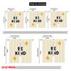 2pcs 2D flat printing Window Drapes BE KIND stars 100% Polyester Fabric Without Electricity Birthday Party for Indoor