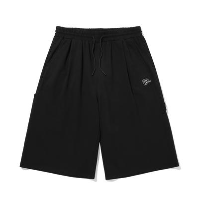 INTERCREW Tuck Detail Half-Length Jersey Shorts Black Ita2Rm01Abk