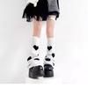 Y2K Black & White Wide-Leg Slouch Socks: Millennium Hot Girl Autumn/Winter Calf Flare Warmers