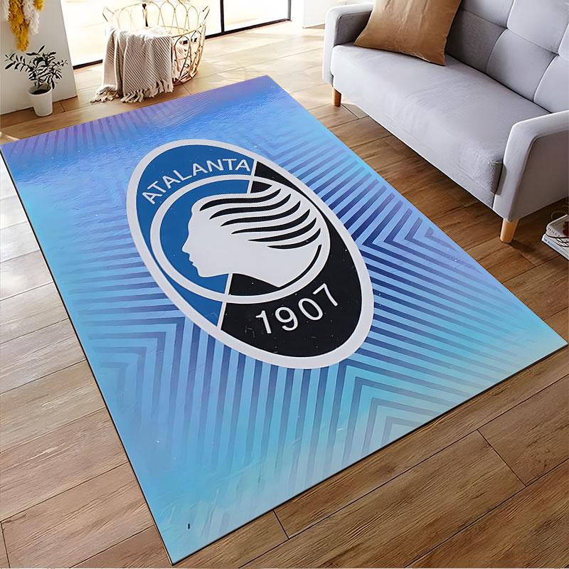 Atalanta Logo Blue Carpet suitable as a non-slip mat for the living room or bedroom sofa
