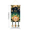Eid Mubarak Decorations Ramadan Kareem Hanging Door Sign Ramadan Hanging Flag Welcome Wall Banner Eid Al-Fitr Party Supplies