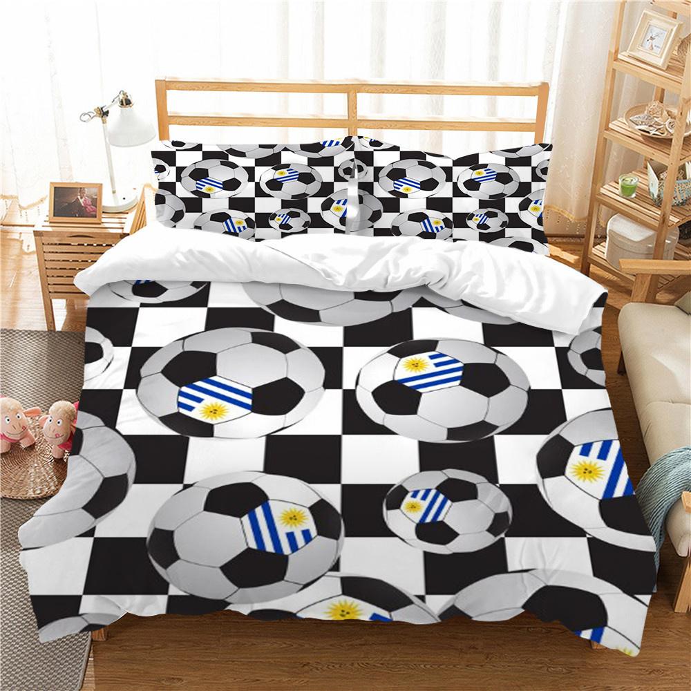 Hot Sell Football Bedding Cover Suit Cool Pattern Home Textiles Bed Set Duvet Cover Set Luxury Cover Set King Size Quilt Cover