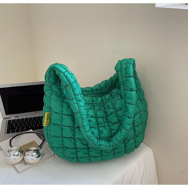 Large-capacity Fashionable Foreign Style Casual Bag 2025 New Versatile Ins Shoulder Crossbody Bag Solid Color Versatile Tote Bag