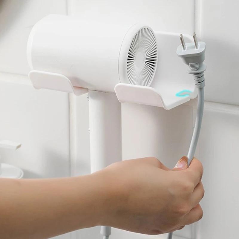 Wall Hair Dryer Holder Rack, Multifunction Bathroom Shelf Organizer for Hairdryer, Straightener & Beauty Tools Storage