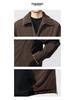 2025 Winter American Style Lambswool Lapel Men's Retro Cotton Jacket – Thickened Casual Workwear Coat